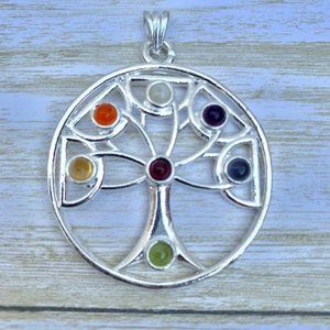 Tree of Life Necklace - Sterling Silver Chain